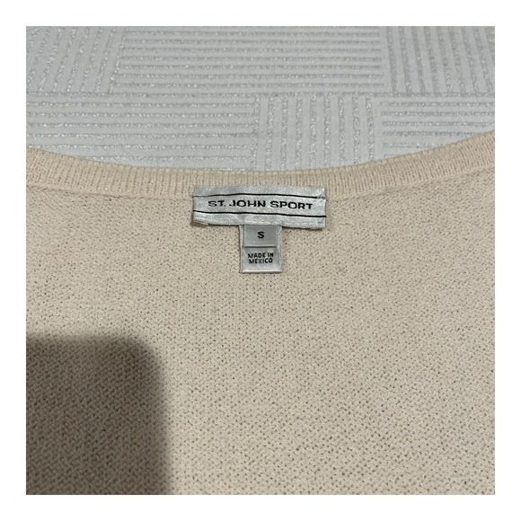 St. John Sport Santana Knit‎ Beige Color Tank Top Wool/ Rayon Blend Small - Picture 9 of 14